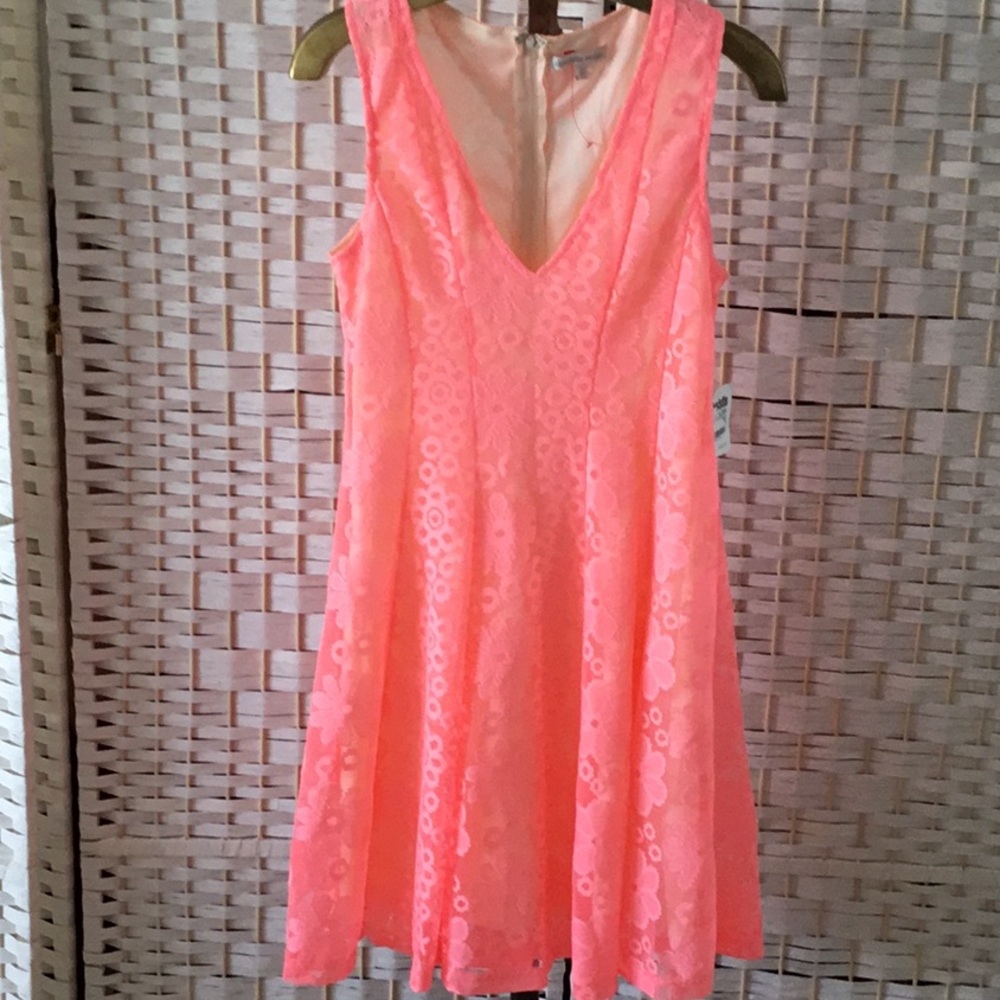 NEW coral lace dress
